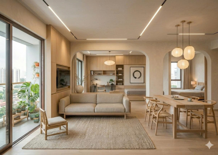 7 Mẫu Thiết Kế Căn Hộ Chung Cư 2 Phòng Ngủ Đẹp